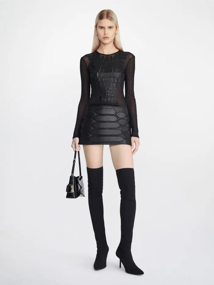 Dion Lee Skirts REPTILE MINI SKIRT Black 8211 Shop