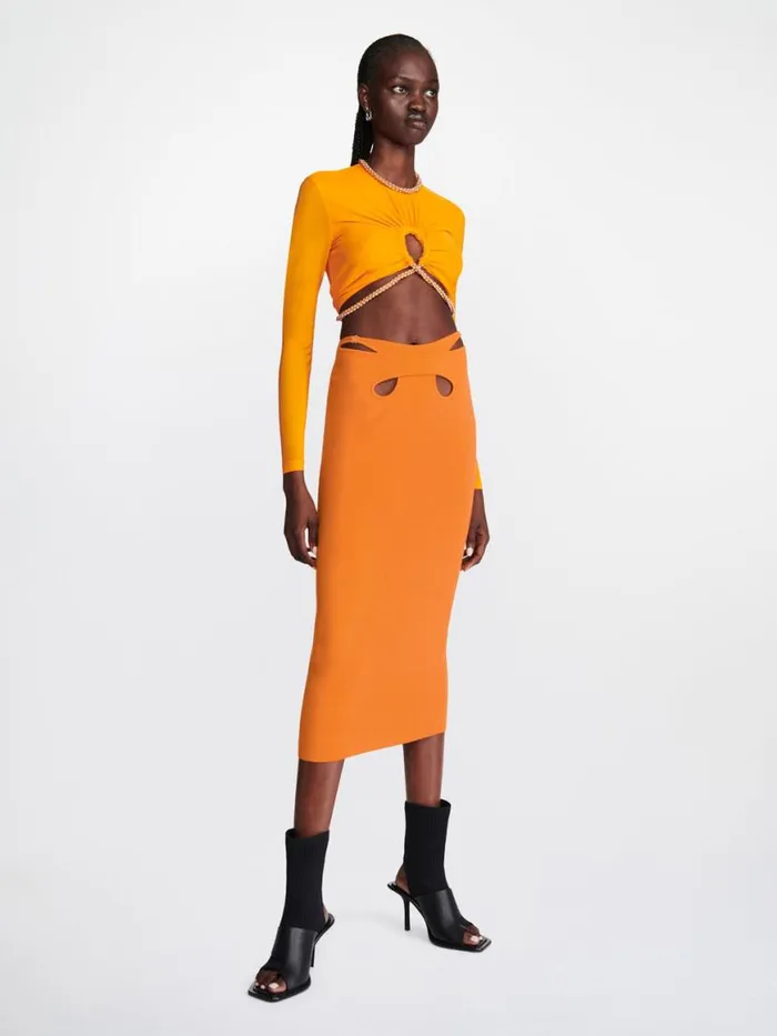 Dion Lee Tops BARBALL ROPE LS TOP Citrine 8211 Shop