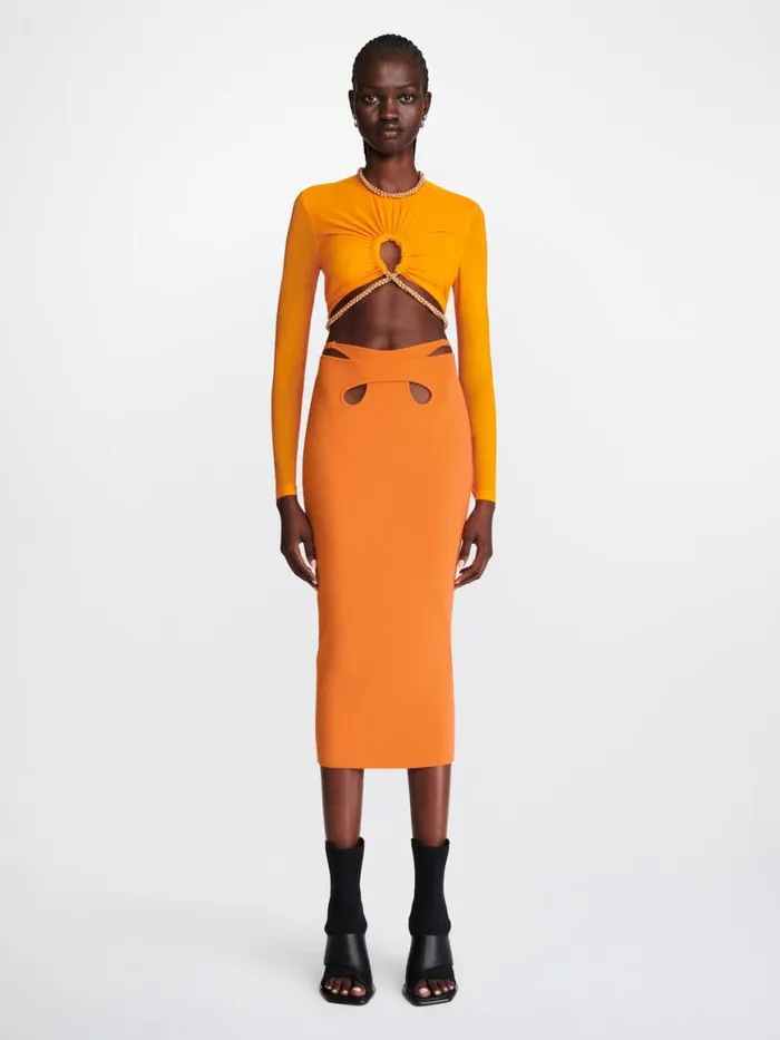 Dion Lee Tops BARBALL ROPE LS TOP Citrine 8211 Shop
