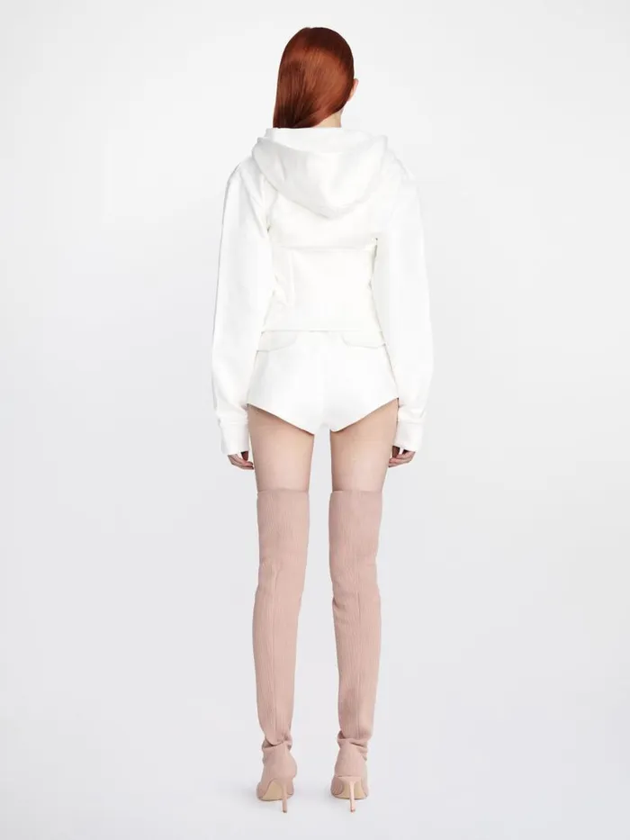 Dion Lee Tops LAYERED CORSET HOODIE Ivory 8211 Shop