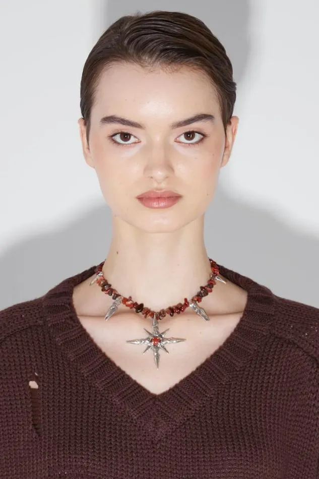 Distressed Knit Brown Women MISBHV Knitwear