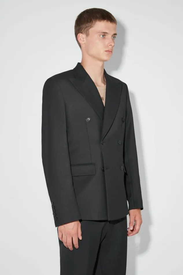 Double Breasted Blazer Black Men MISBHV Outerwear