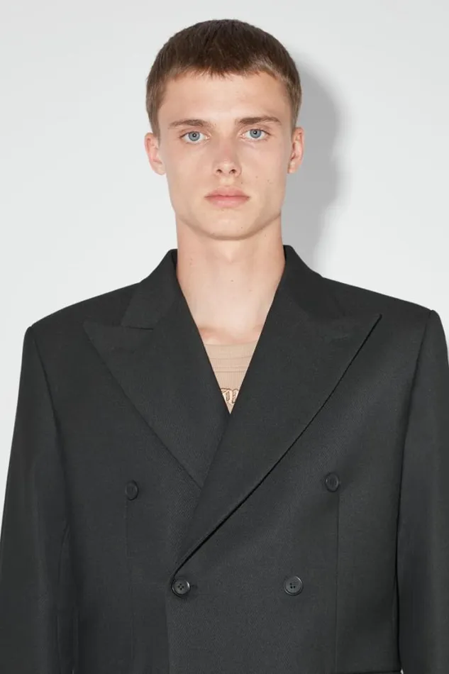 Double Breasted Blazer Black Men MISBHV Outerwear