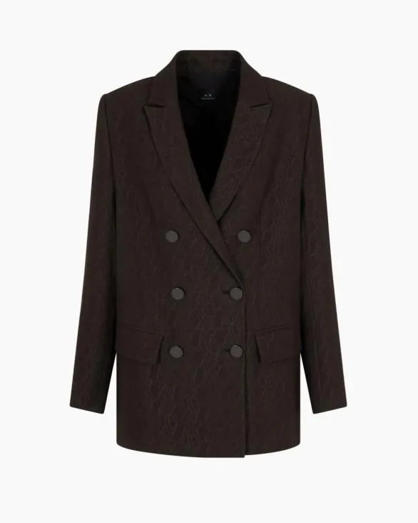 Double Breasted Jackets Black Women Armani Matching Sets