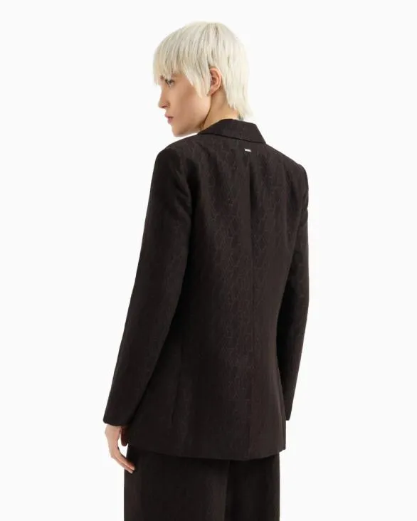 Double Breasted Jackets Black Women Armani Matching Sets Double Breasted Jackets Black Women Armani Matching Sets
