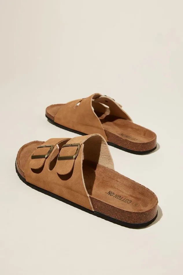 Double Buckle Sandal Brown Men Cotton On Shoes Double Buckle Sandal Brown Men Cotton On Shoes