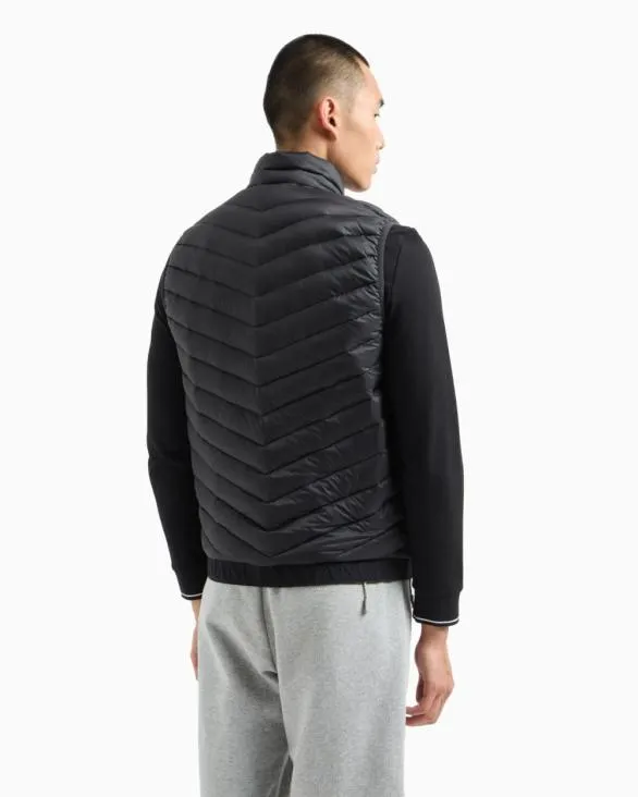 Doubleface Padded Sleeveless Down Jacket Black Men Armani Outerwear Doubleface Padded Sleeveless Down Jacket Black Men Armani Outerwear