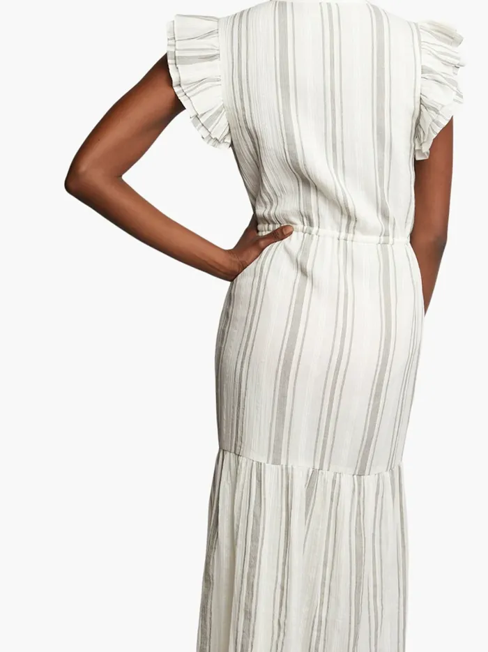 Dresses and Jumpsuits Able Women Caralyn Dress WhiteGray Stripe