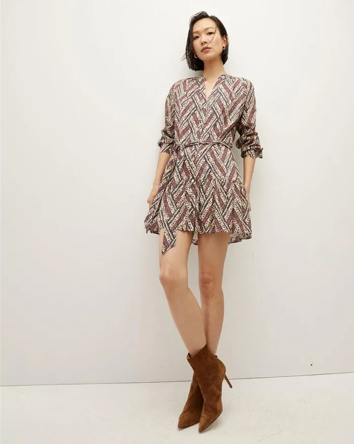 Dresses Shop Veronica Beard Georgia FloralPrinted Shirtdress Ecru Multi