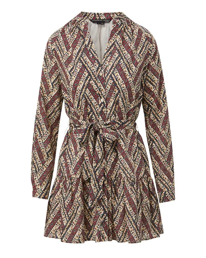 Dresses Shop Veronica Beard Georgia FloralPrinted Shirtdress Ecru Multi