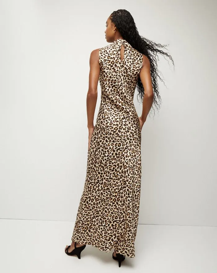 Dresses Shop Veronica Beard Kura LeopardPrint Column Dress Leopard