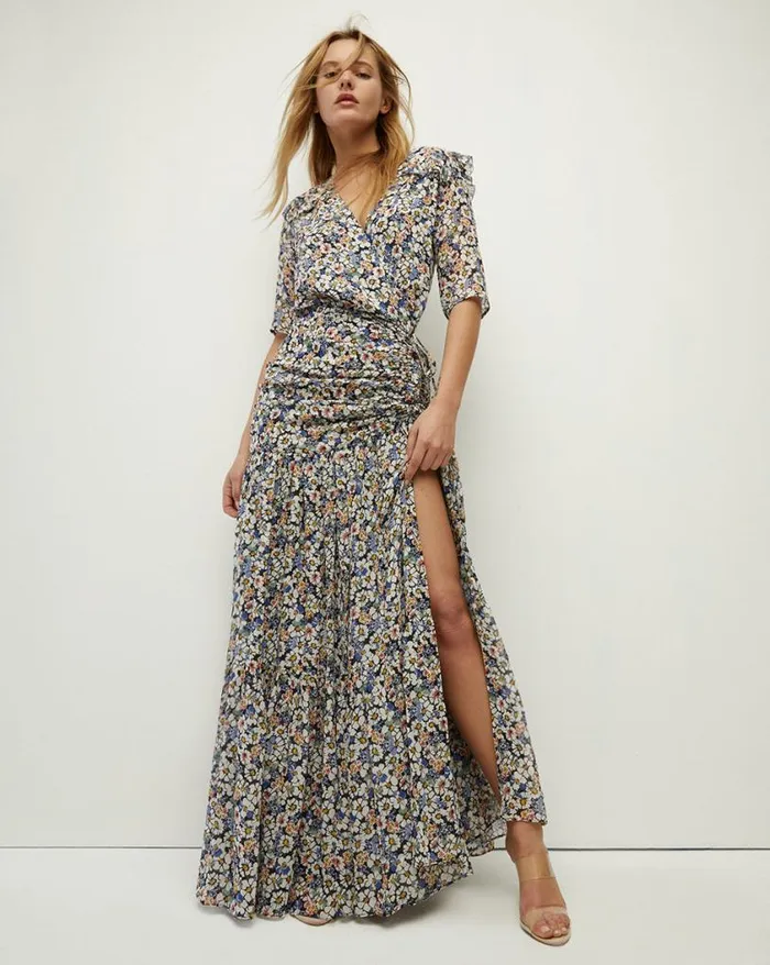 Dresses Shop Veronica Beard Mick Floral Dress Black Multi