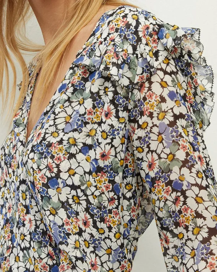 Dresses Shop Veronica Beard Mick Floral Dress Black Multi