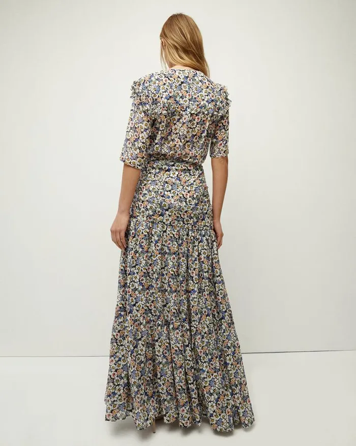 Dresses Shop Veronica Beard Mick Floral Dress Black Multi