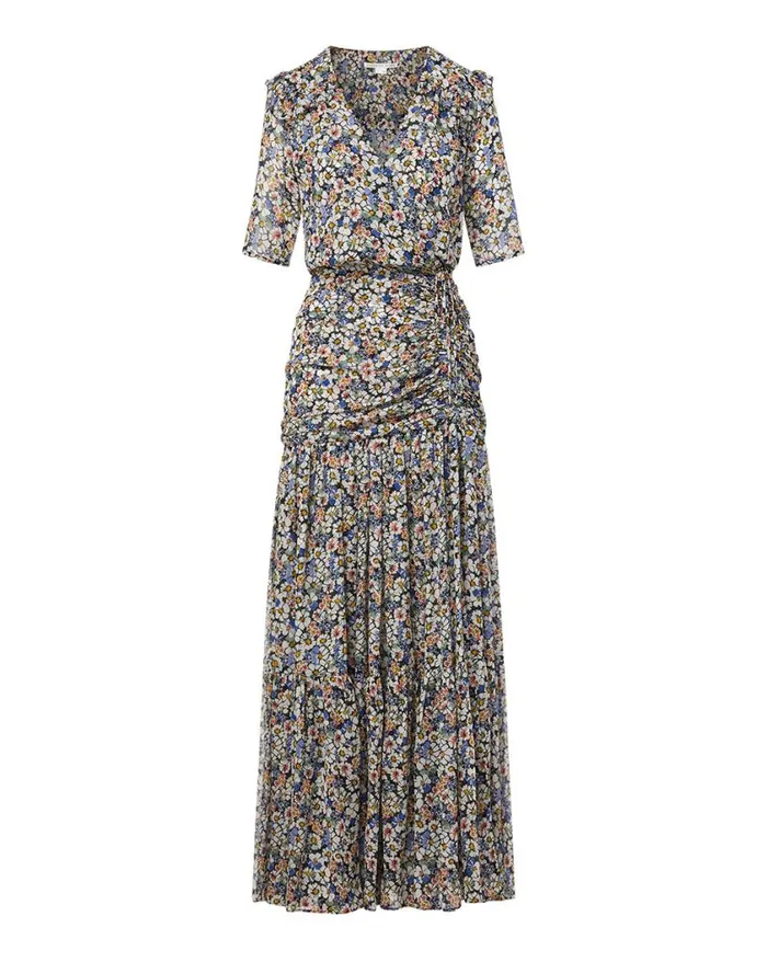 Dresses Shop Veronica Beard Mick Floral Dress Black Multi