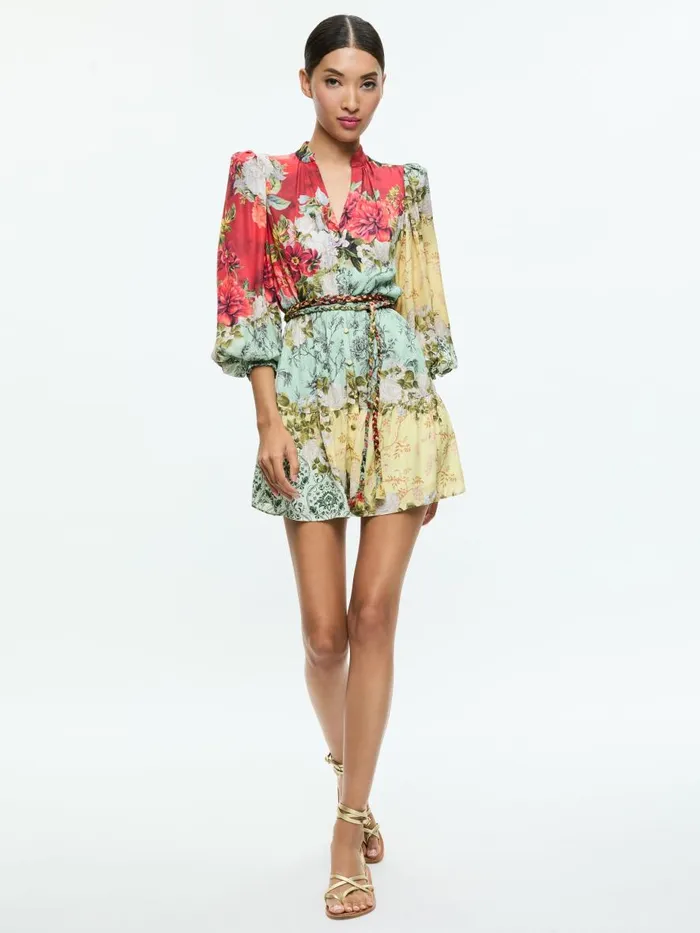 Dresses Women Alice Olivia ANTONETTE LONG SLEEVE BUTTON FRONT MINI DRESS Oakley Dresses Women Alice Olivia ANTONETTE LONG SLEEVE BUTTON FRONT MINI DRESS Oakley