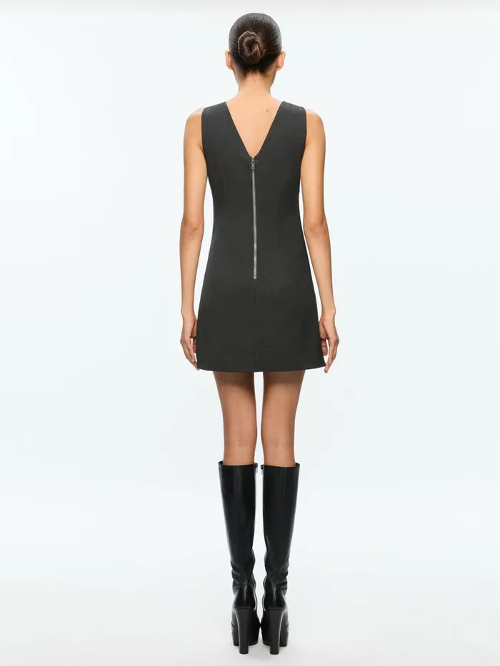 Dresses Women Alice Olivia COLEY COLORBLOCK SLIM SHIFT DRESS Shadow Greycharcoal Melange