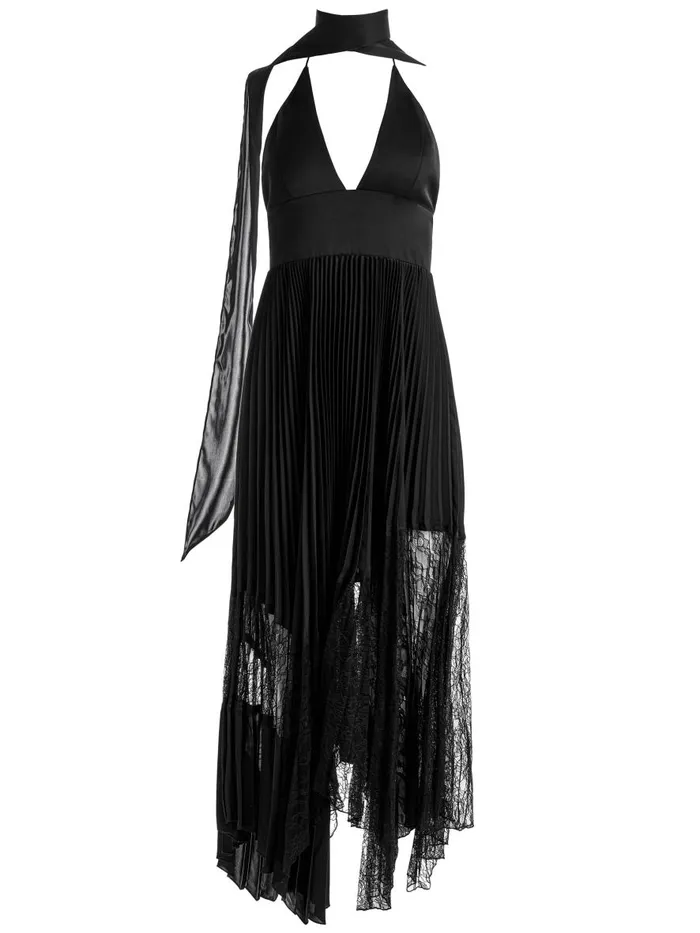 Dresses Women Alice Olivia HANNAH HALTER MAXI DRESS Black