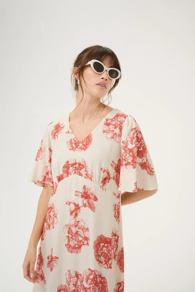 Dresses Women CULTURE CUalexa Dress Offwhitered Flower