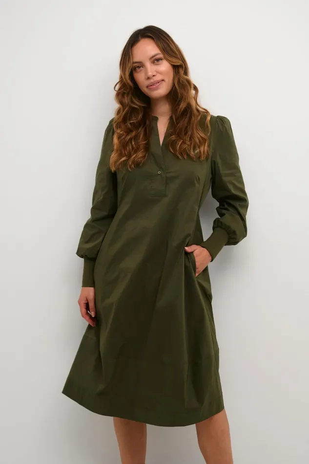 Dresses Women CULTURE CUantoinett Dress Burnt Olive