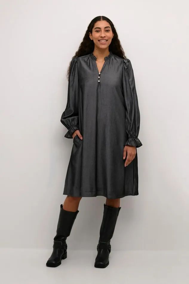 Dresses Women CULTURE CUbelva Dress Black Melange