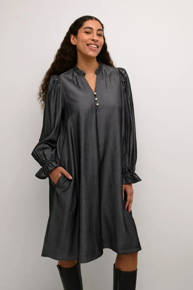 Dresses Women CULTURE CUbelva Dress Black Melange