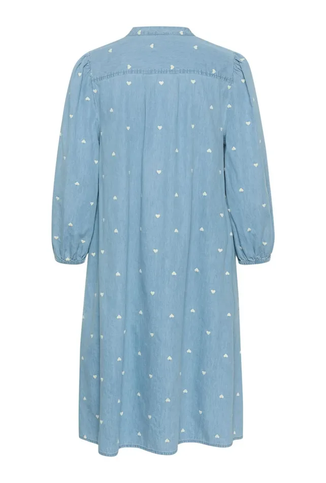 Dresses Women CULTURE CUmichelle Dress Light Bluewhite Hearts