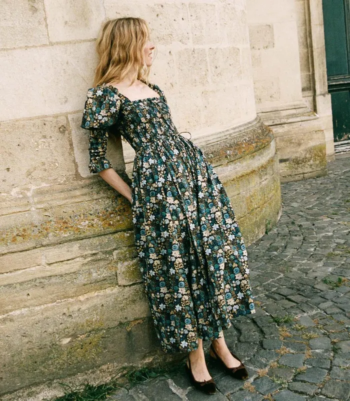Dresses Women DEN Bijou Dress Bleu Arbor Floral