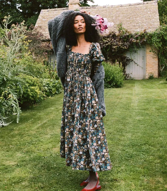 Dresses Women DEN Bijou Dress Bleu Arbor Floral