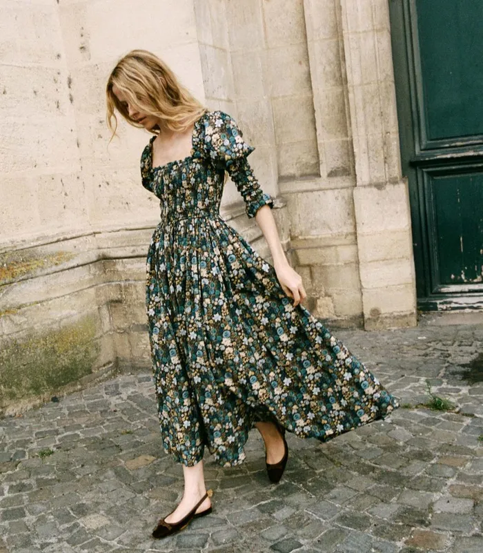 Dresses Women DEN Bijou Dress Bleu Arbor Floral