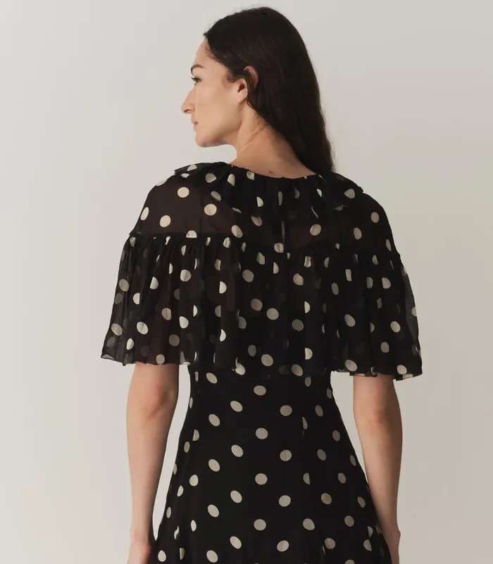 Dresses Women DEN Kaylin Dress Noir Solstice Sky Dot