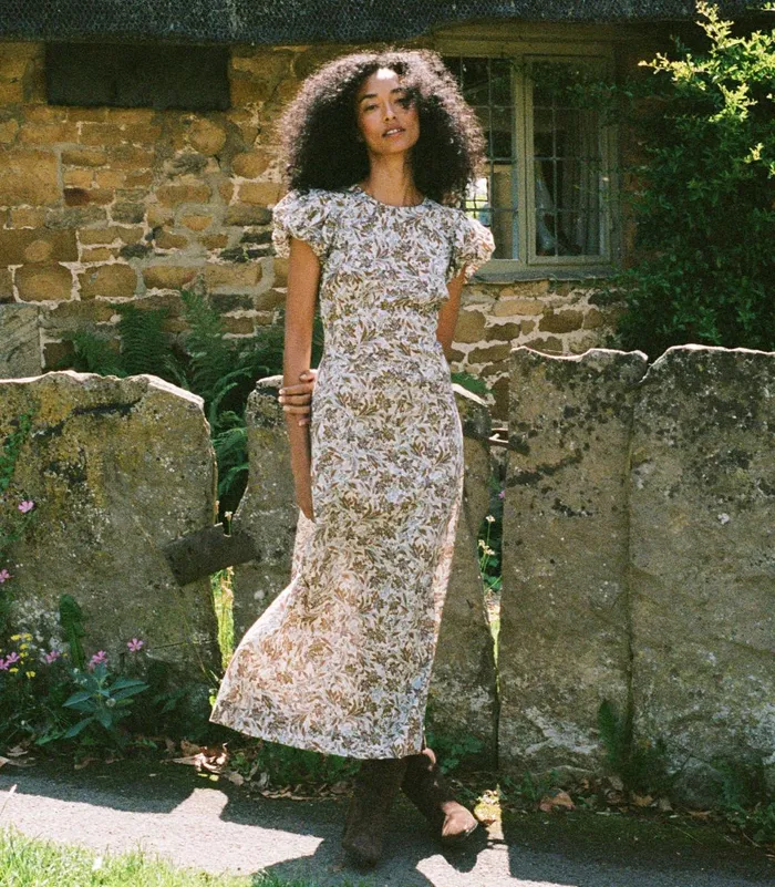 Dresses Women DEN Rhodia Dress Blanc Narcissus Floral