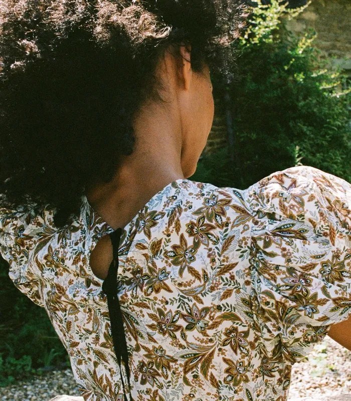 Dresses Women DEN Rhodia Dress Blanc Narcissus Floral Dresses Women DEN Rhodia Dress Blanc Narcissus Floral