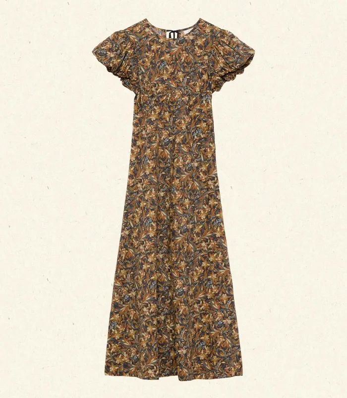 Dresses Women DEN Rhodia Dress Noir Narcissus Floral Dresses Women DEN Rhodia Dress Noir Narcissus Floral