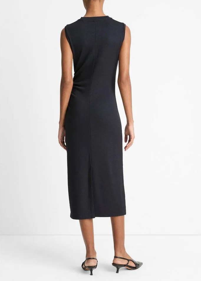 Dresses Women Vince Sleeveless GatheredWaist Dress Coastal Blue