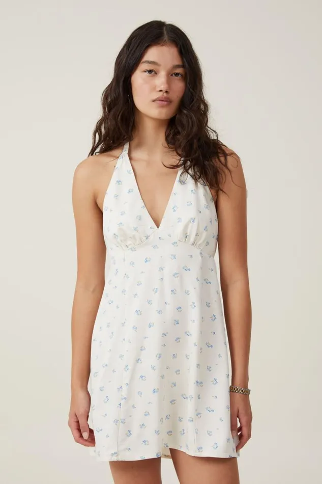 Dylan Mini Dress Leora Ditsy Pacific Blue Women Cotton On Dresses