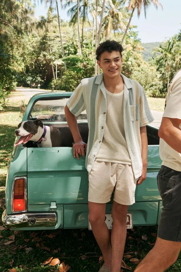 Easy Short Stone Texture Men Cotton On Shorts