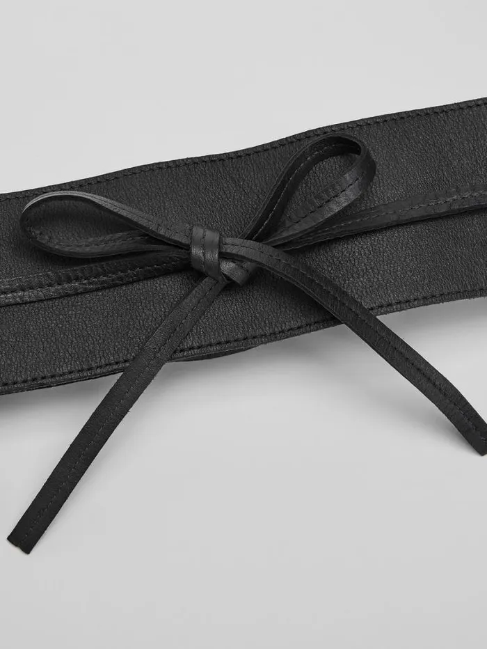 Eileen Fisher Accessories Buttery Leather Wrap Belt Black 8211 Shop