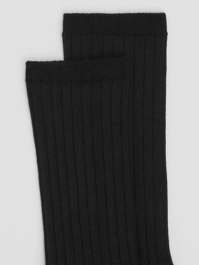 Eileen Fisher Accessories Wide Rib Crew Sock Black 8211 Shop