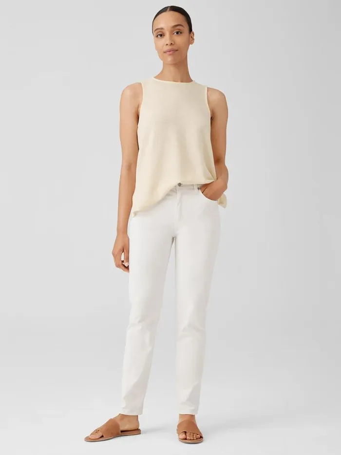 Eileen Fisher Denim Undyed Organic Cotton Denim HighWaisted Jean Undyed Natural 8211 Shop