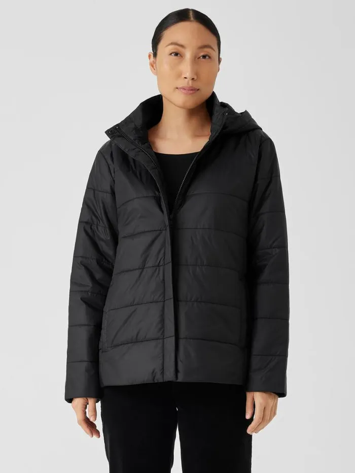 Eileen Fisher Extended Sizing 1X3X Eggshell Recycled Nylon Short Coat Black 8211 Shop Eileen Fisher Extended Sizing 1X3X Eggshell Recycled Nylon Short Coat Black 8211 Shop