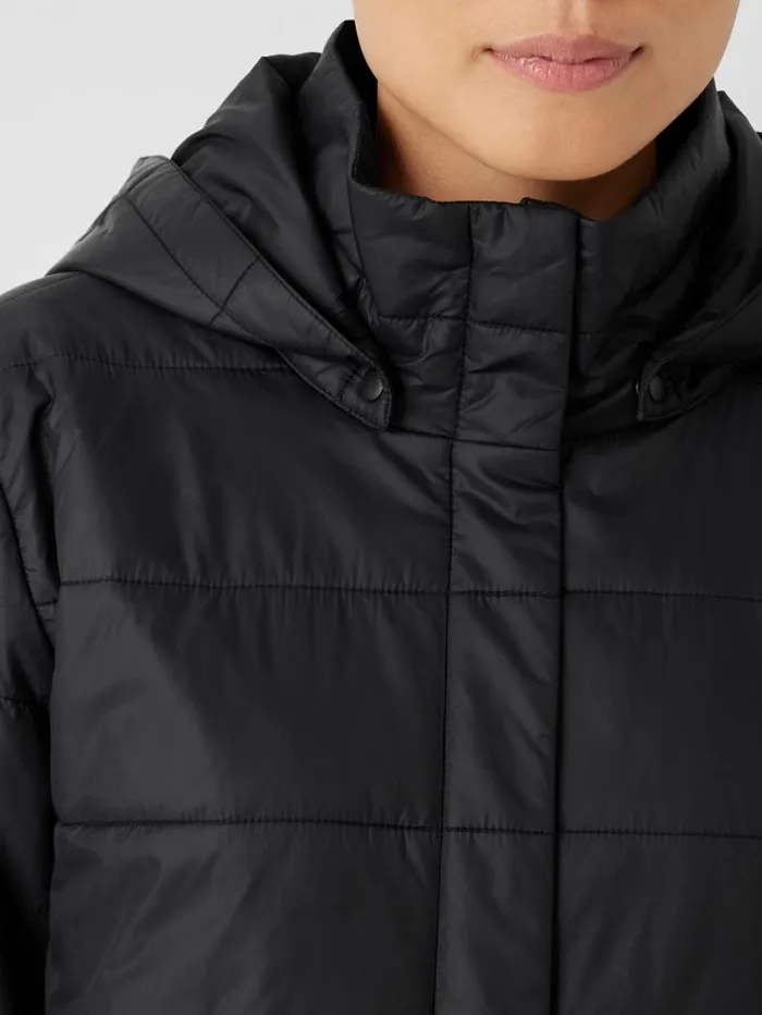 Eileen Fisher Extended Sizing 1X3X Eggshell Recycled Nylon Short Coat Black 8211 Shop