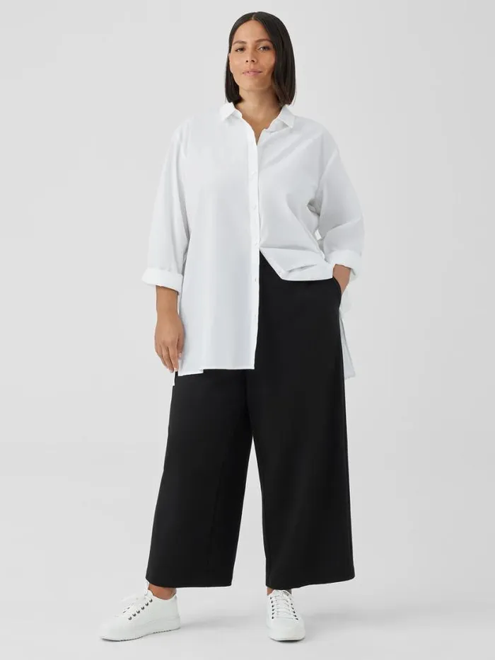 Eileen Fisher Petite Cotton Blend Ponte WideLeg Pant Black 8211 Shop