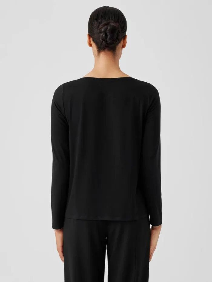 Eileen Fisher Tops and Tees Fine Jersey Cowl Neck Top Black 8211 Shop