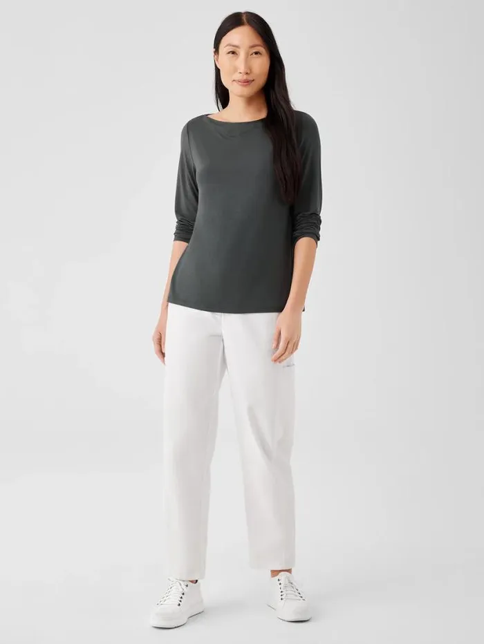 Eileen Fisher Tops and Tees Fine Jersey Cowl Neck Top Grove 8211 Shop