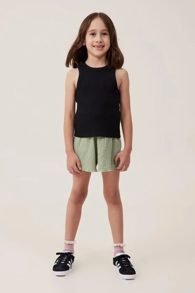 Eleanor Tank Black Rib Girls Cotton On Tops and TShirts Eleanor Tank Black Rib Girls Cotton On Tops and TShirts