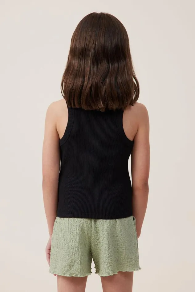 Eleanor Tank Black Rib Girls Cotton On Tops and TShirts Eleanor Tank Black Rib Girls Cotton On Tops and TShirts