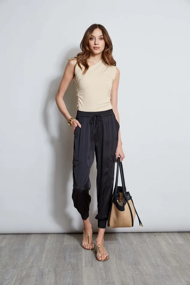 Elie Tahari Asymmetric Rib Knit Driftwood Women Tops