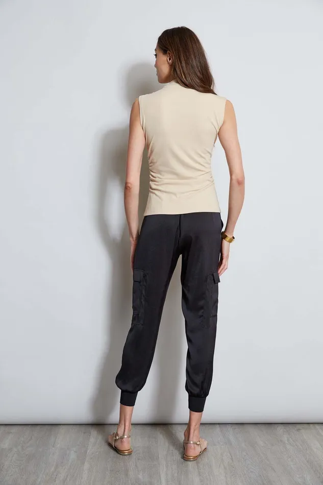 Elie Tahari Asymmetric Rib Knit Driftwood Women Tops