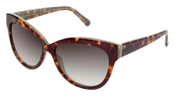 Elie Tahari Cat Eye Acetate Sunglasses Tortoise Women Sunglasses